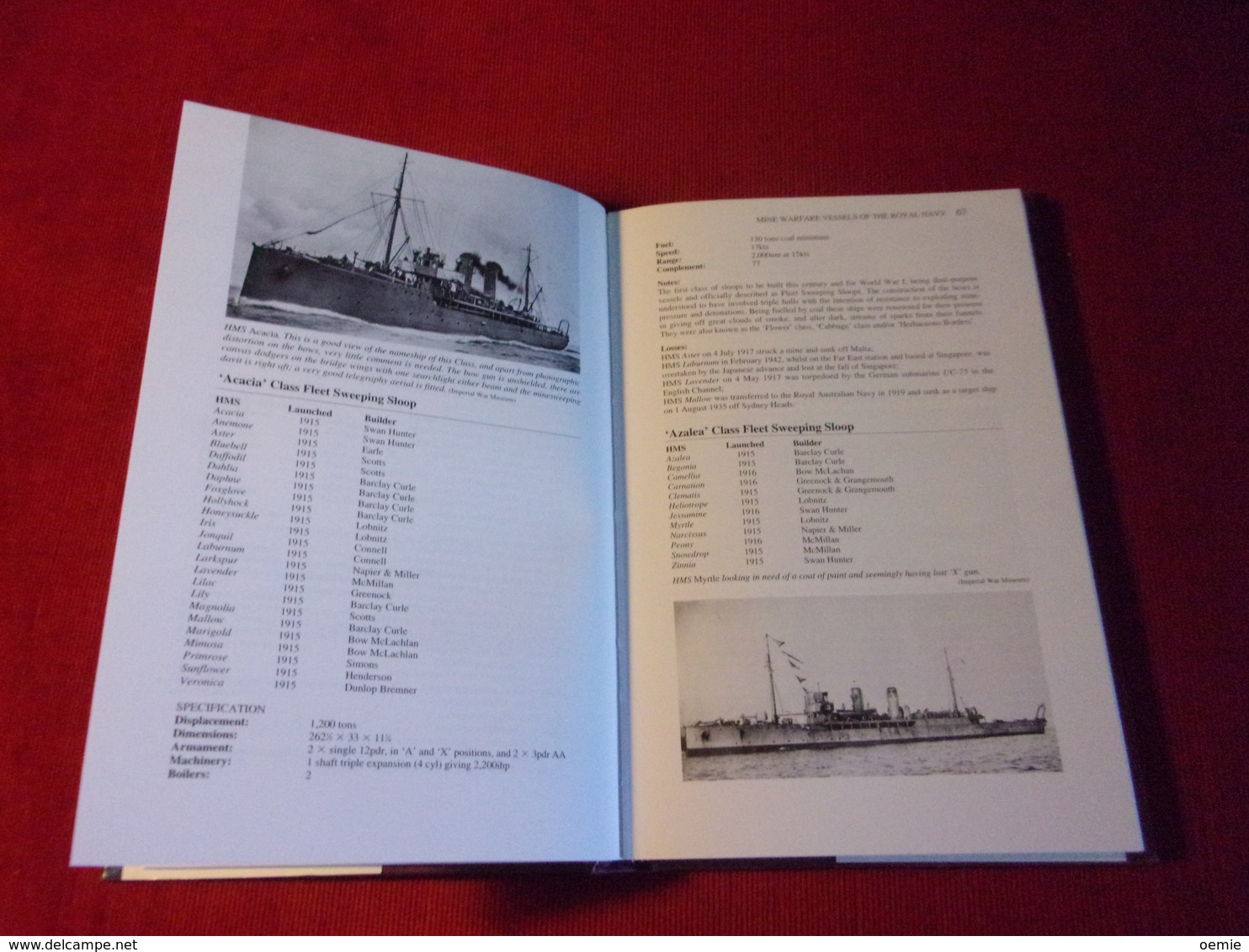 MINE WARFARE VESSELS OF THE ROYAL NAVY 1908 TO DATE  MP COCKER - Altri & Non Classificati