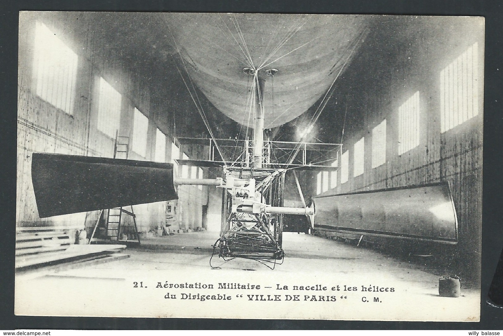 +++ CPA - Avion - Aviation - Aérostation Militaire - Nacelle Et Hélices Du Dirigeable "Ville De Paris" - Ballon  // - Dirigeables