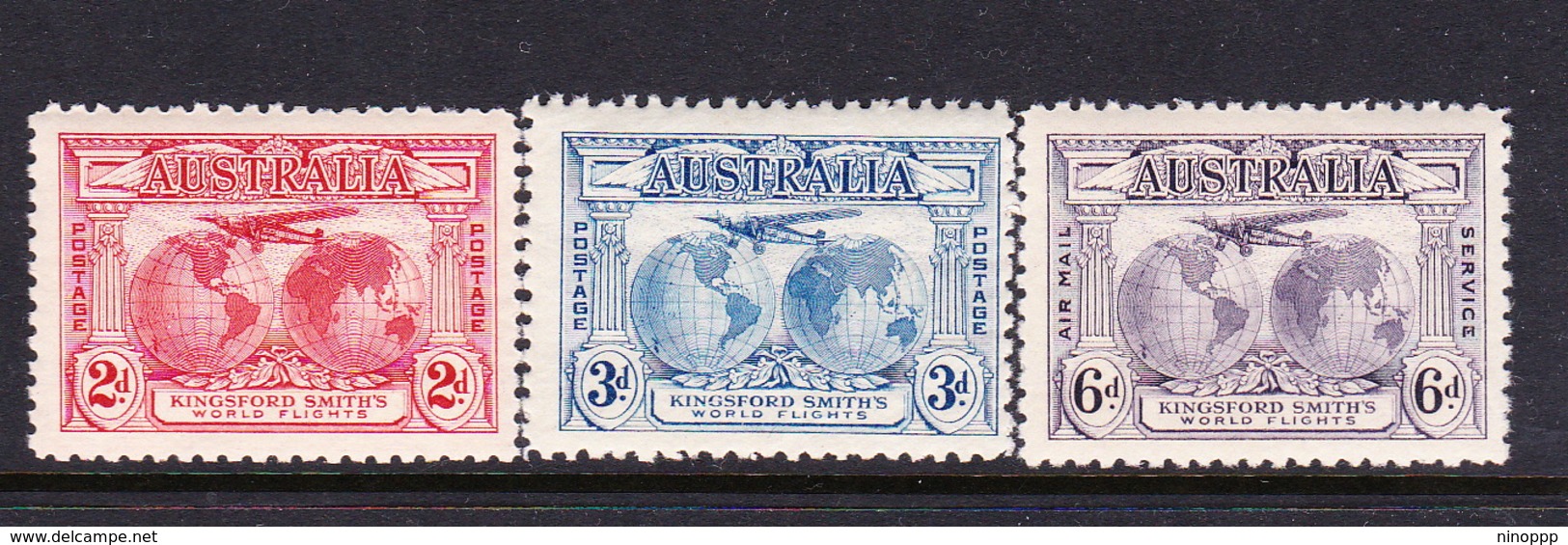Australia SG 121-123 1931 Kingsford Smith's Flights, Mint Never Hinged - Mint Stamps