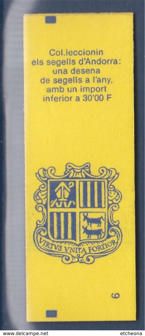 = Blason D'Andorre, 10 X 2.30, Carnet N°3 (387) Neuf - Carnets