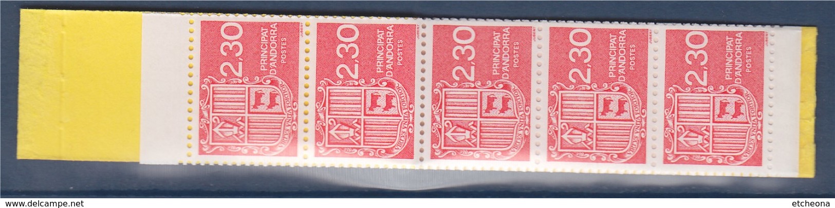 = Blason D'Andorre, 10 X 2.30, Carnet N°3 (387) Neuf Ouvert - Postzegelboekjes
