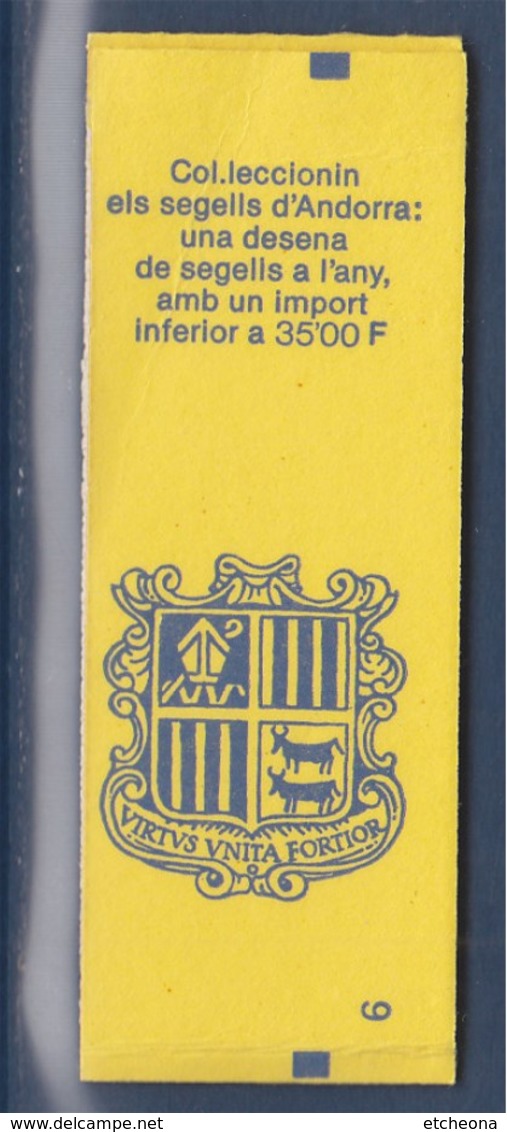 = Blason D'Andorre, 10 X 2.50, Carnet N°4 (409) Neuf Ouvert - Cuadernillos