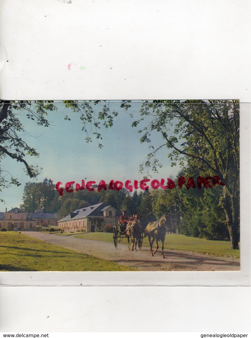 19- HARAS DE POMPADOUR -CHARRETTE ANGLAISE ATTELEE EN TANDEM D' UN ANGLO ARABE ET D' UN ARABE EN VOLEE - Arnac Pompadour