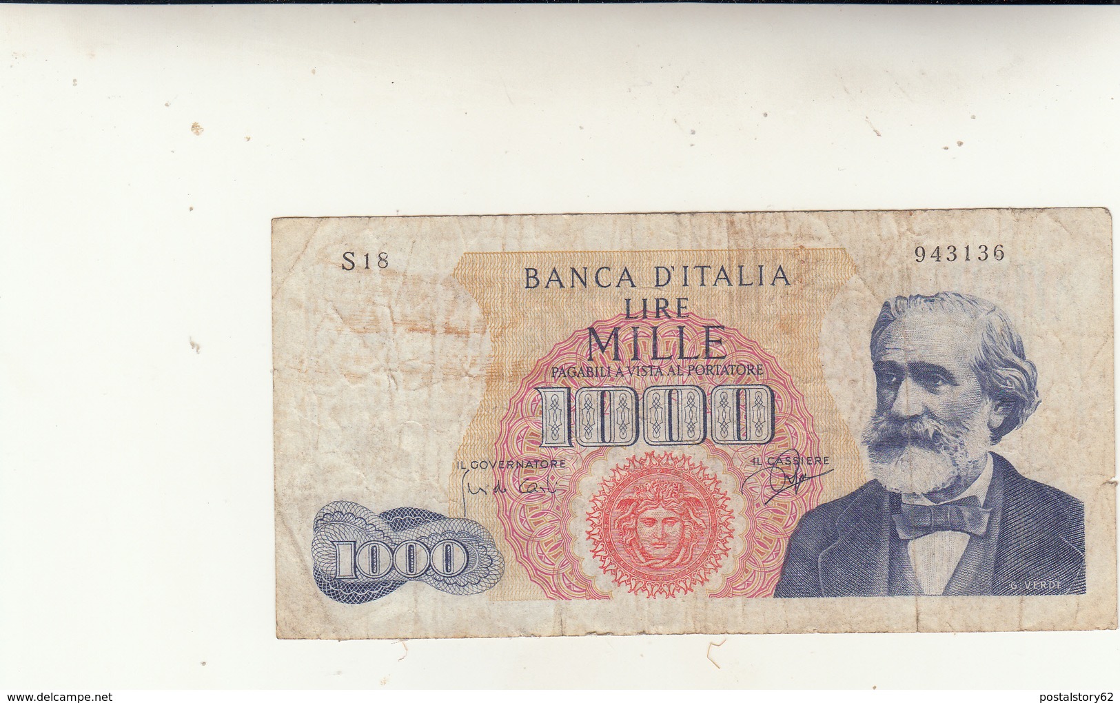 Lire Mille Banca D'Italia G. Verdi - 1000 Lire