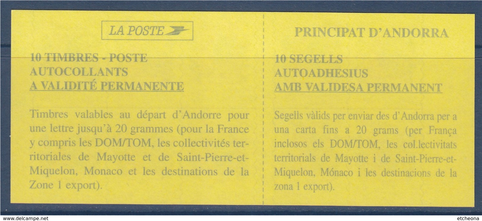 = Blason D'Andorre, 10 TVP, Carnet N°8 (502) Neuf Comù De La Massana - Booklets