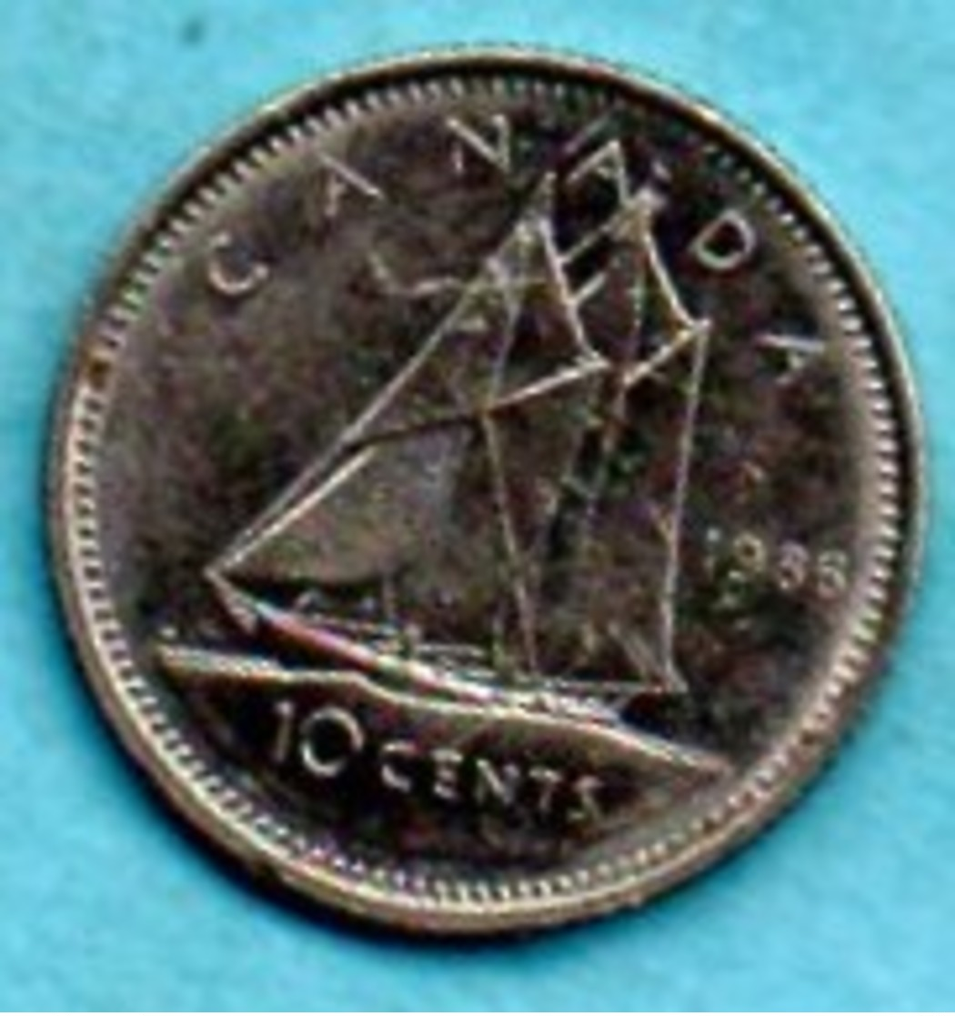 (r65)  CANADA  10  Cents 1986  KM# 77.2 - Canada
