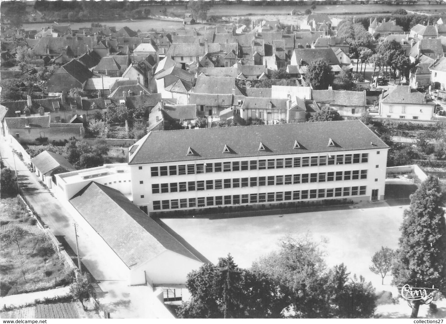 51-SEZANNE- LA NOUVELLE ECOLE DES FILLES VUE AERIENNE - Sezanne