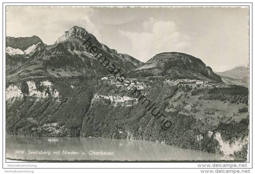 Seelisberg Mit Nieder- Und Oberbauen - Foto-AK - Bauen