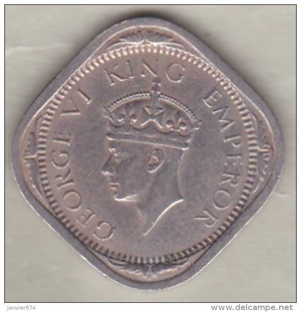Inde  2 Annas 1940 Calcutta , George VI . Copper-Nickel. KM# 540 - Inde