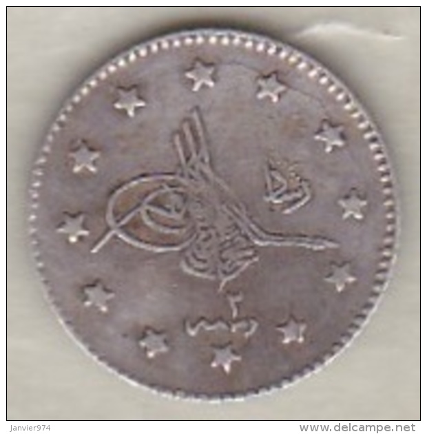 Turquie , 1 Kurush AH 1327 Year 2  Muhammad V, En Argent ,KM# 748 - Turquie