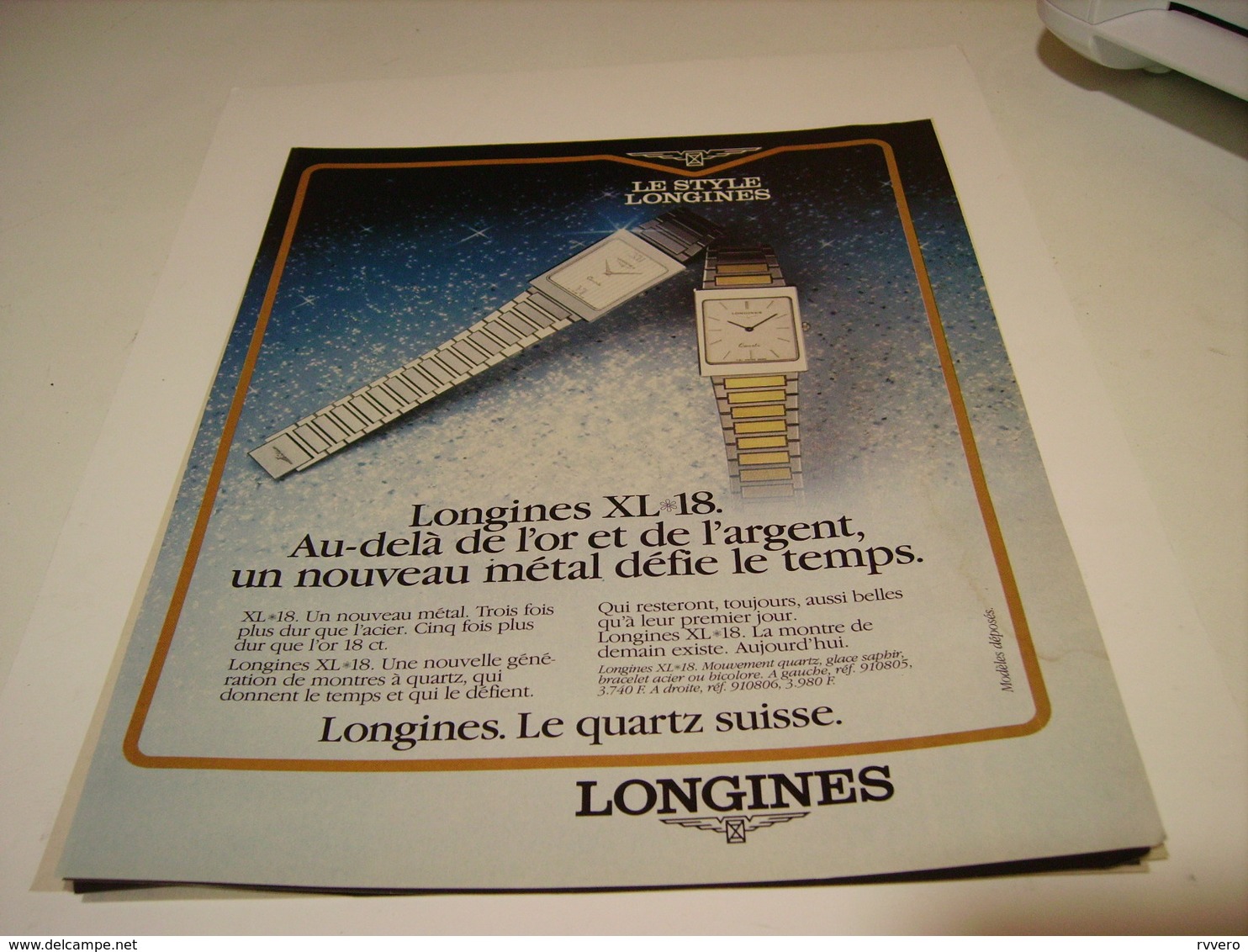 PUBLICITE  MONTRE LONGINES  XL 1981 - Autres & Non Classés