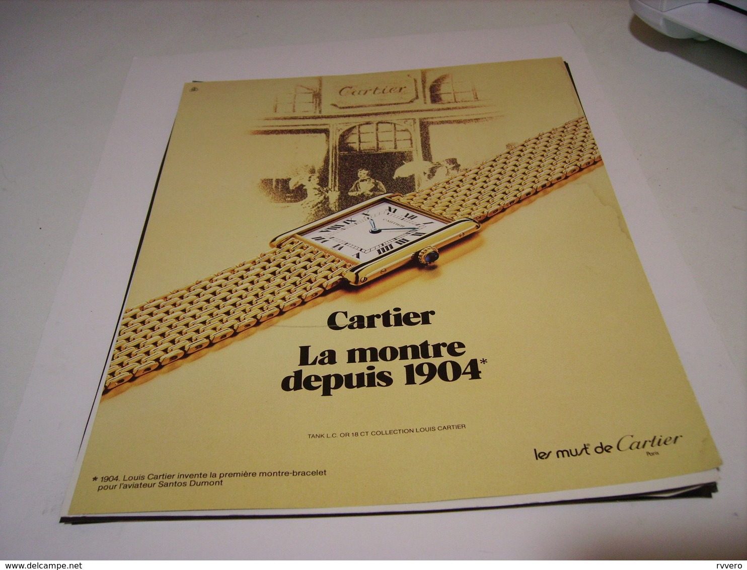 ANCIENNE PUBLICITE  MONTRE CARTIER 1983 - Autres & Non Classés