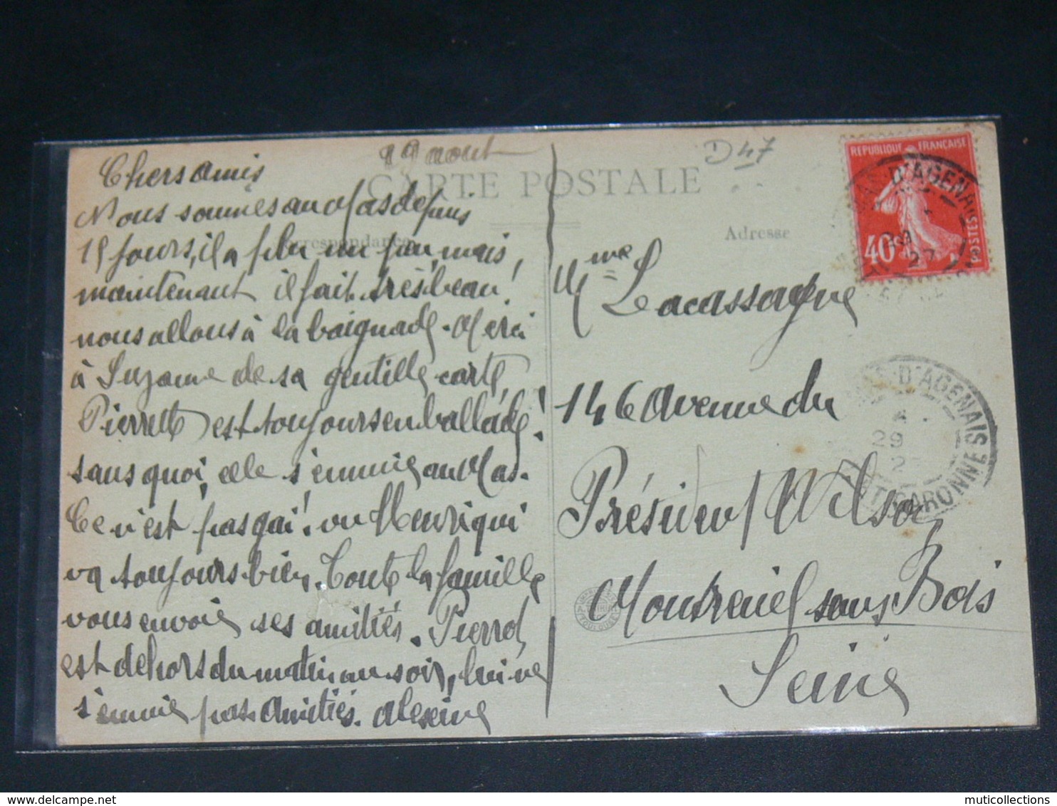 MAS D AGENAIS   / ARDT  Marmande    1910 /    VUE HALLES  .....  EDITEUR - Other & Unclassified