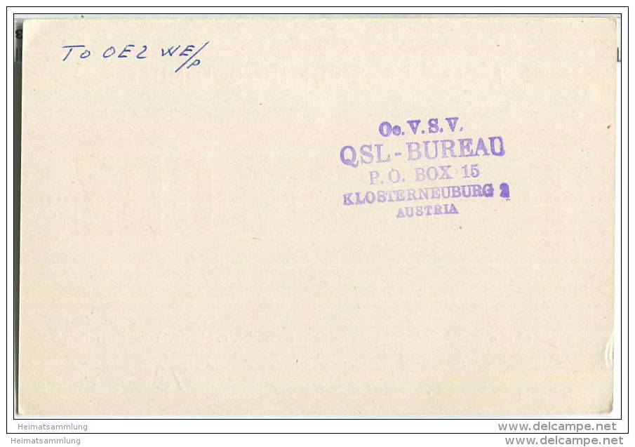 QSL - QTH - Funkkarte - I1CBZ - Italy - Merano - 1959 - Radio Amatoriale