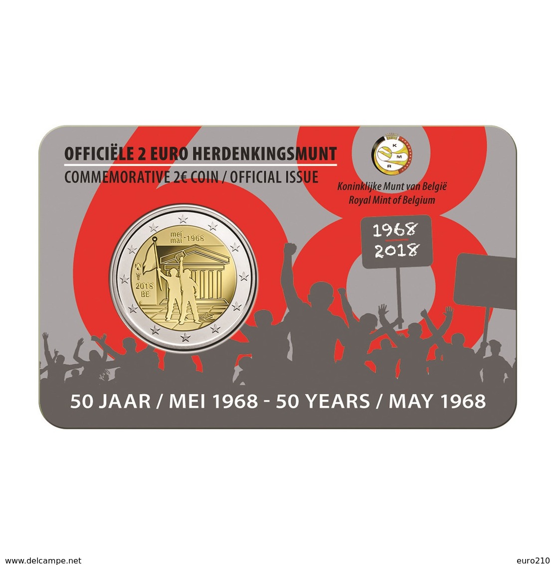 BELGIQUE - 2 Euro 2018 - Evénements De Mai 1968 - Disponibles!! - Belgique