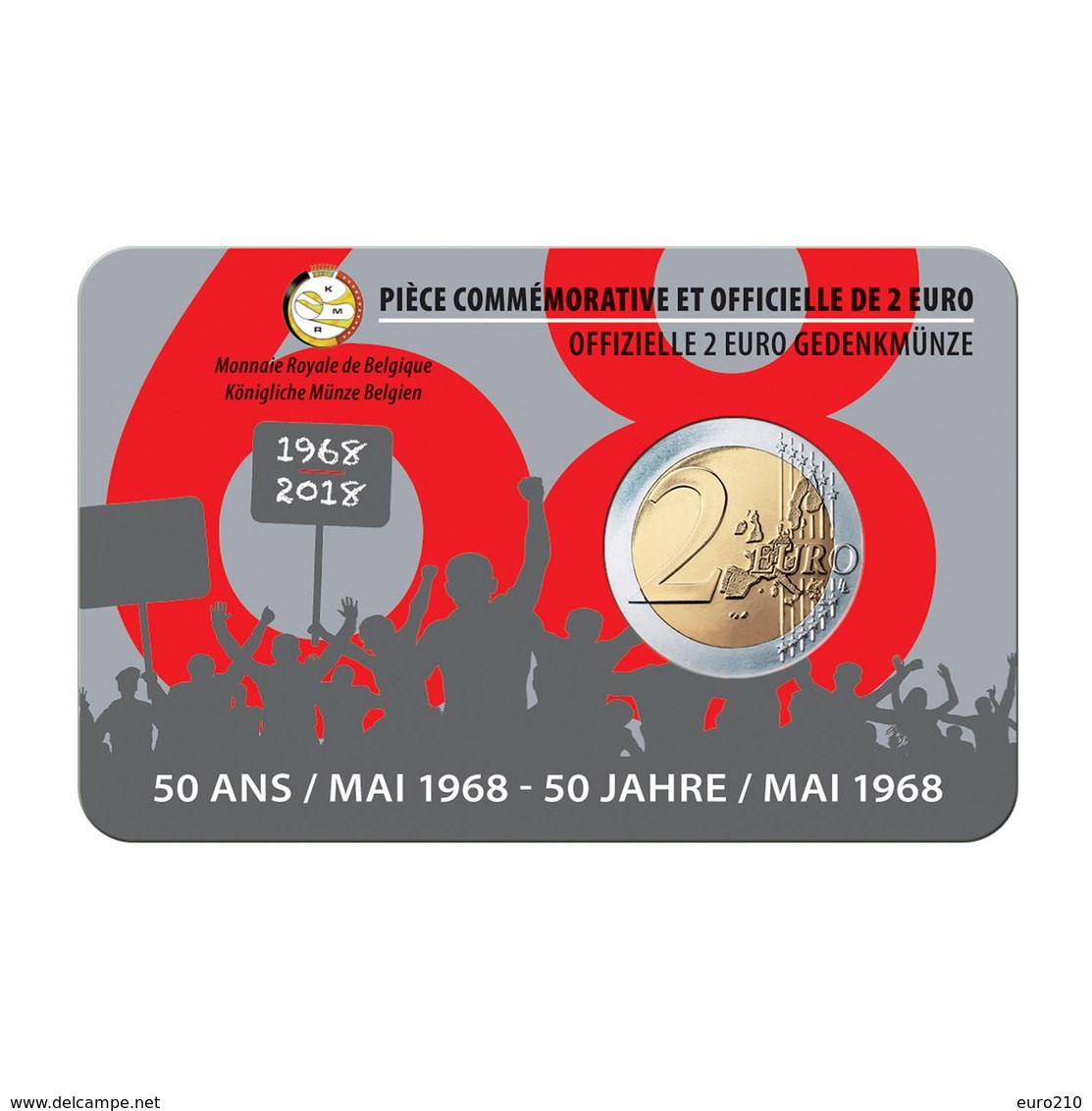 BELGIQUE - 2 Euro 2018 - Evénements De Mai 1968 - Disponibles!! - Belgique