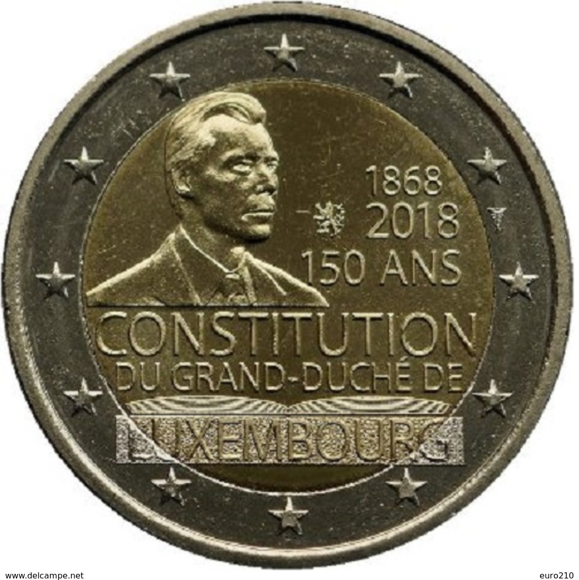 LUXEMBOURG 2 EURO 2018 - Constitution - UNC - Luxembourg