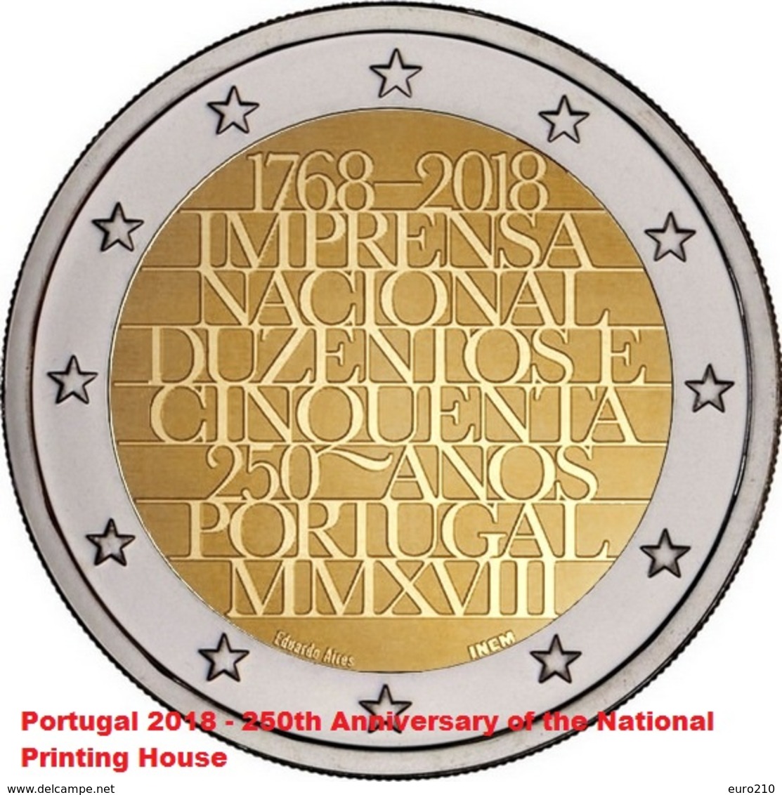 PORTUGAL 2 EURO 2018 - MINT - UNC Quality - Portugal