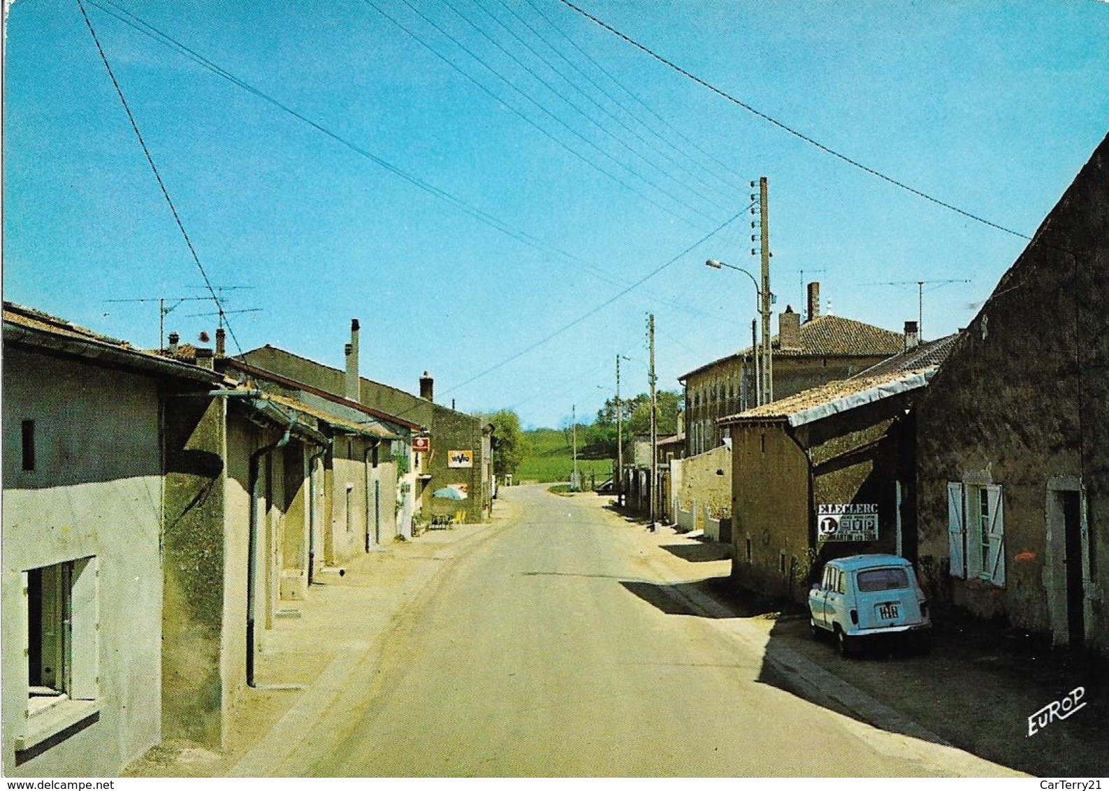 CPSM. ANDILLY. LA GRANDE RUE. R4. VERSO: PUBLICITE RESTAURANT L'ESKERGAT (ILLUSTRATION ESCARGOT). - Autres & Non Classés