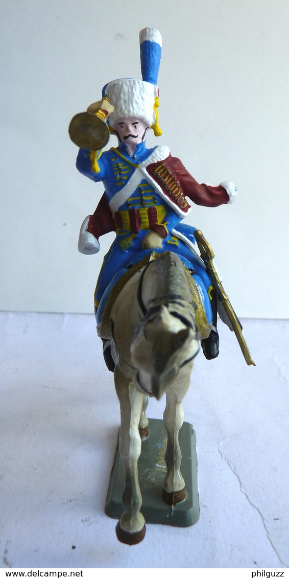 FIGURINE STARLUX Cavalier Empire C 022 ARTILLEUR DE LA GARDE TROMPETTE 1800 - 1815  1966 Plastique 1/32ème - Starlux