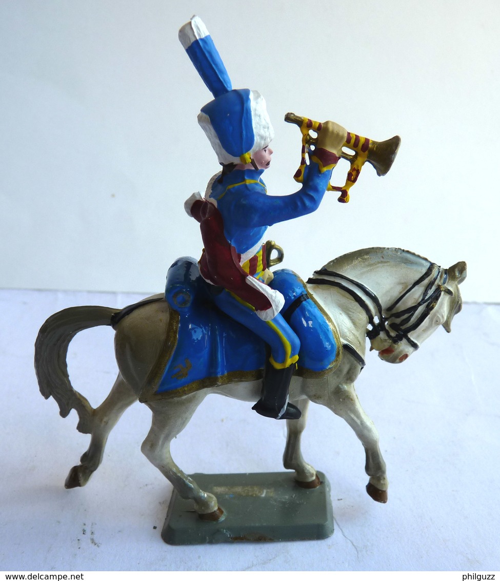 FIGURINE STARLUX Cavalier Empire C 022 ARTILLEUR DE LA GARDE TROMPETTE 1800 - 1815  1966 Plastique 1/32ème - Starlux