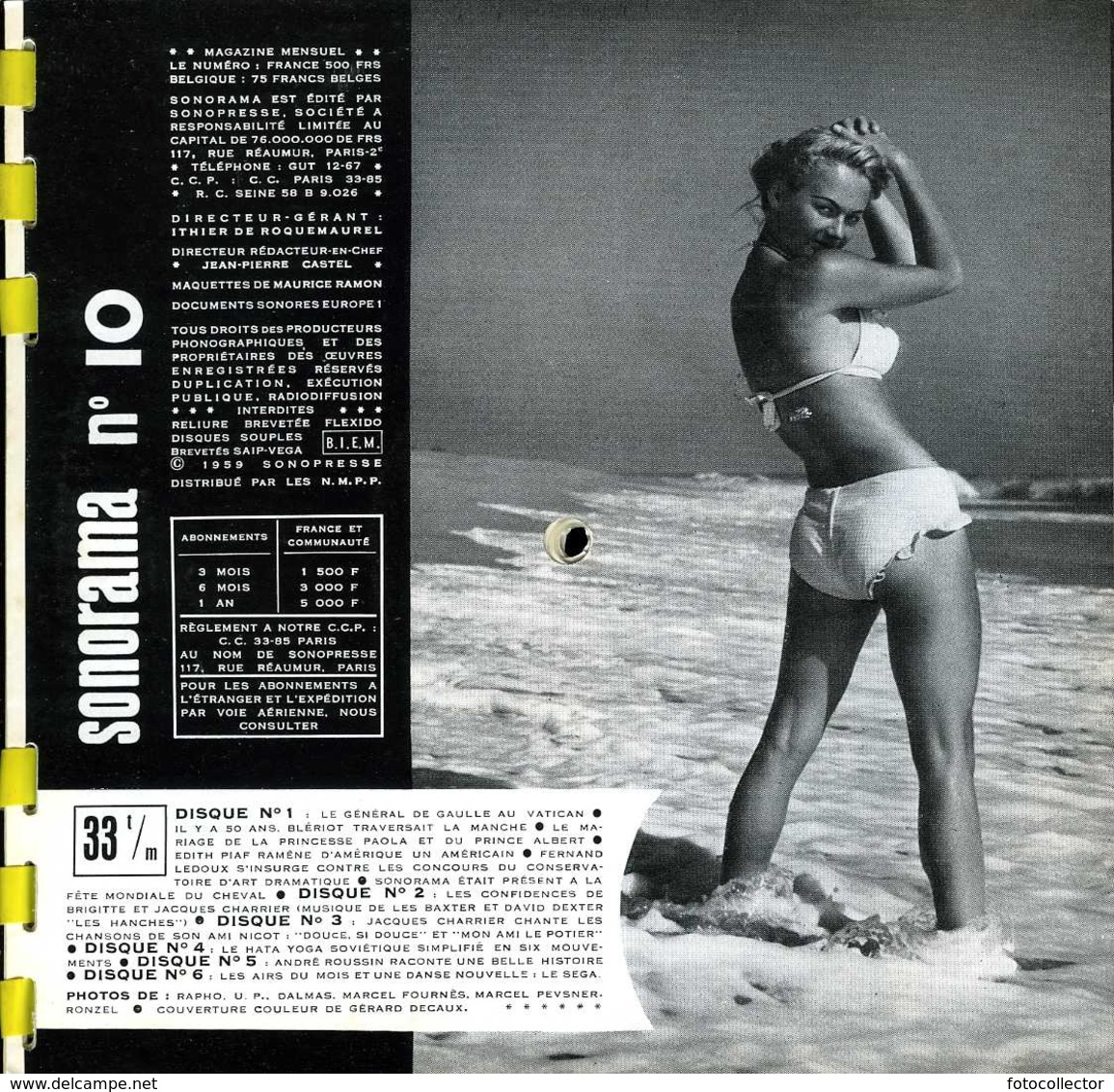 Sonorama N° 10 (juillet 1959) : Bardot Et Charrier - Formatos Especiales