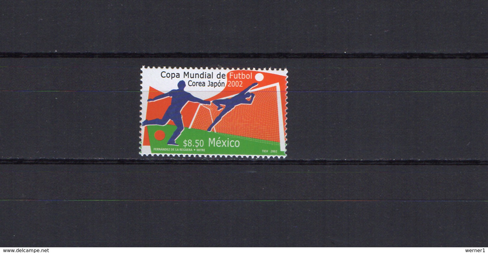 Mexico 2002 Football Soccer World Cup Stamp MNH - 2002 – Corea Del Sud / Giappone