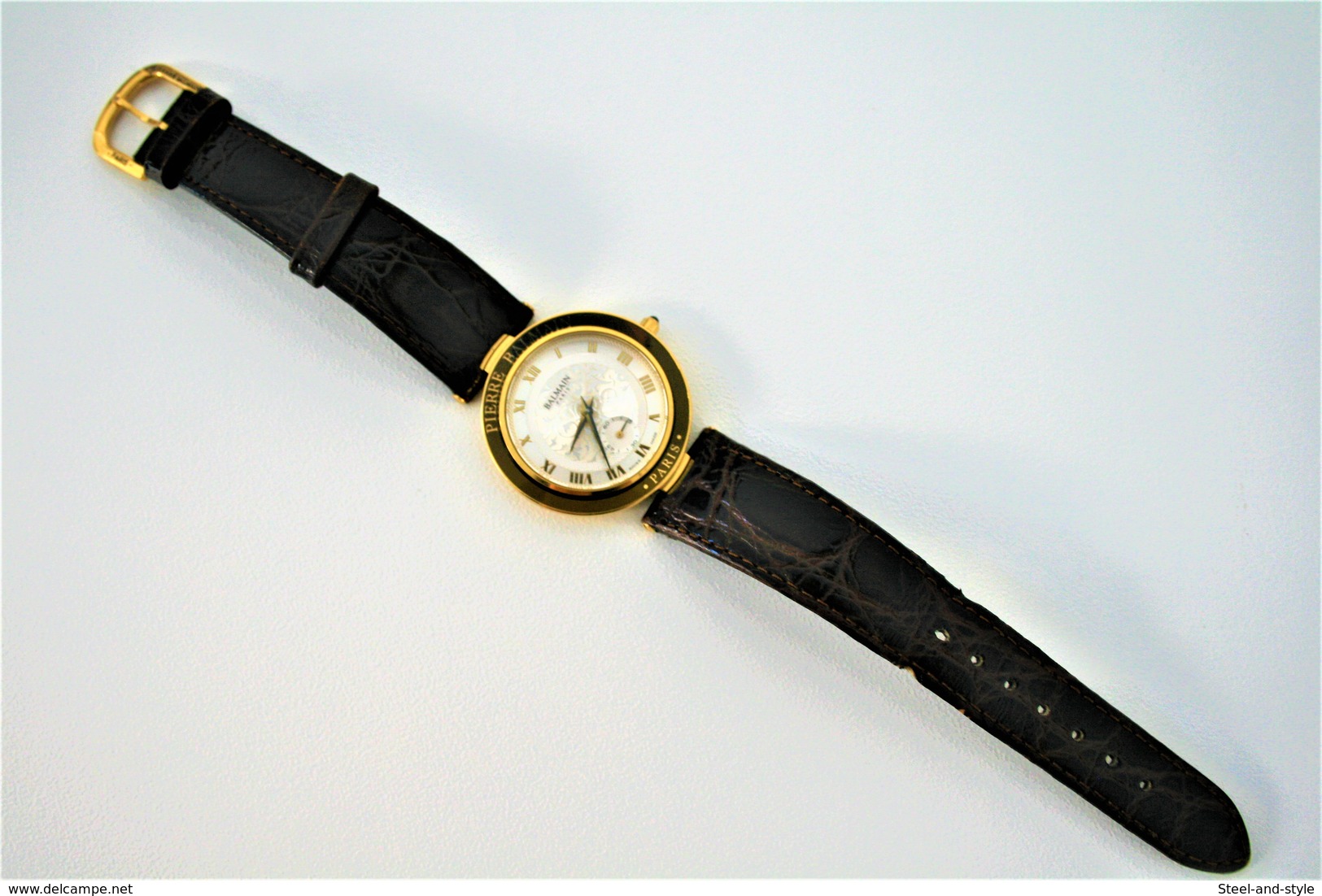 watches : PIERRE BALMAIN PARIS MEN GOLD PLATED- original - swiss made - running - excelent condition