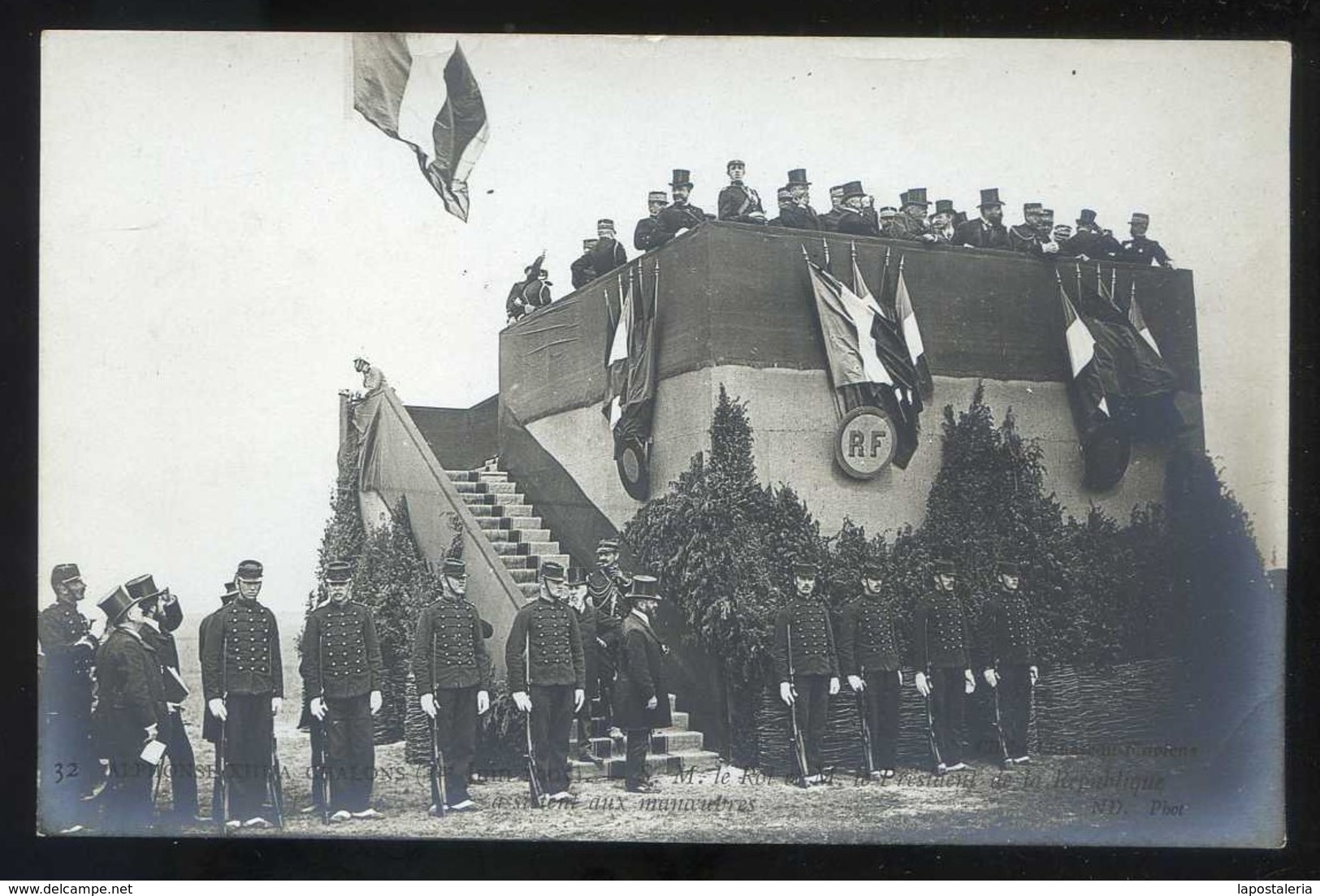 *Alphonse XIII A Chalons, 1er Juin 1905* Ed. Phot. N.D. Nº 32. Nueva. - Familias Reales