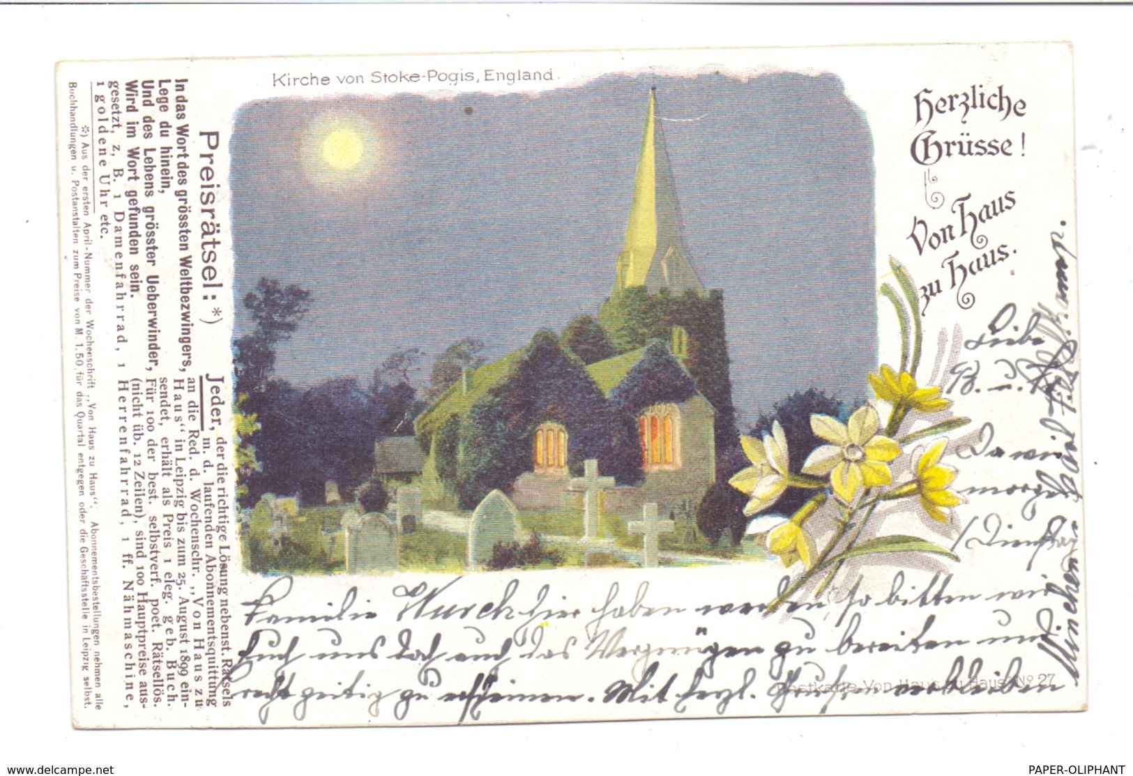 UK - ENGLAND - BUCKINGHAMSHIRE - STOKE-POGES, Church, 1900 - Buckinghamshire