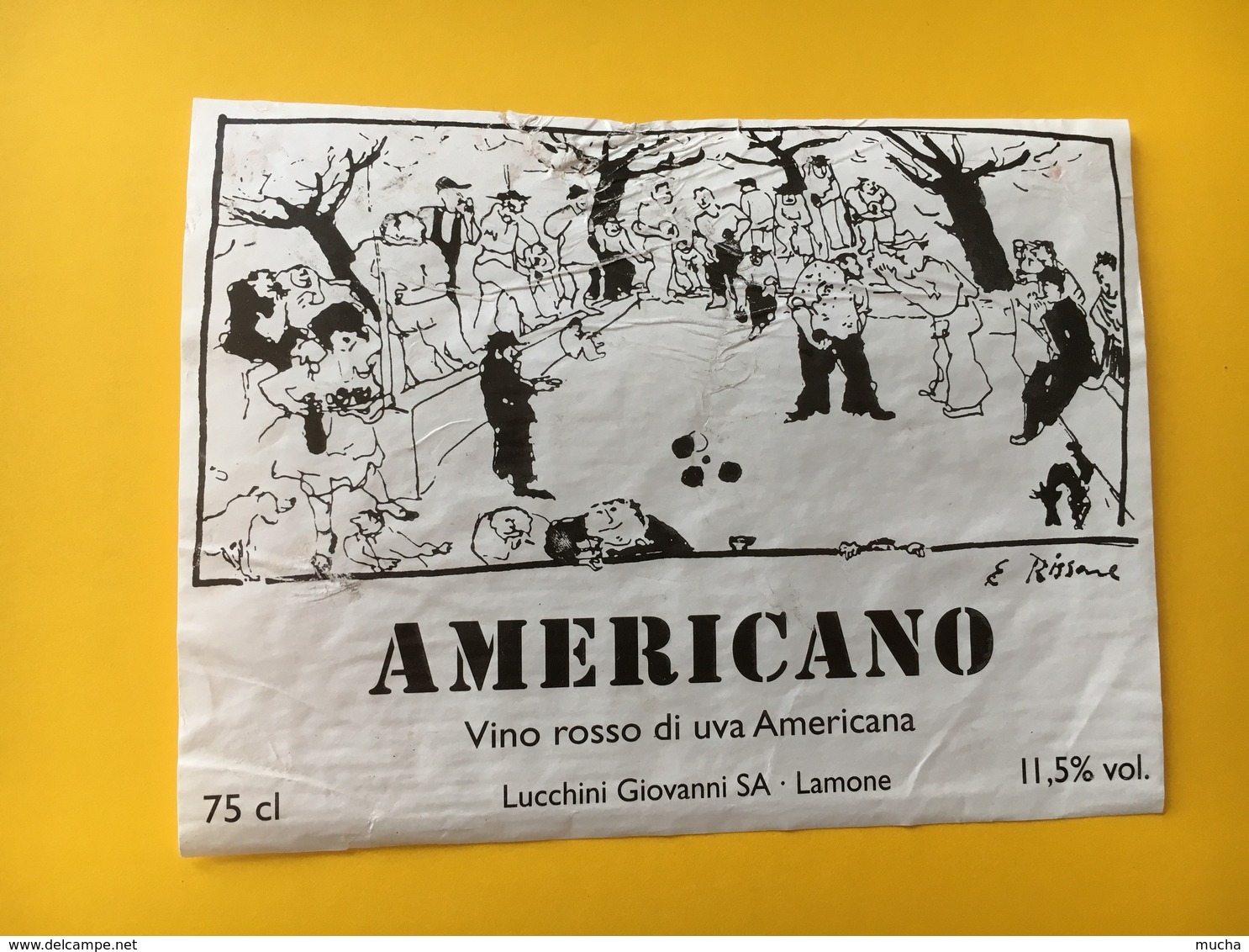 8473 -  Americano Vino Rosso Di Uva Americana Suisse Illustration Rissone Pétanque - Humour