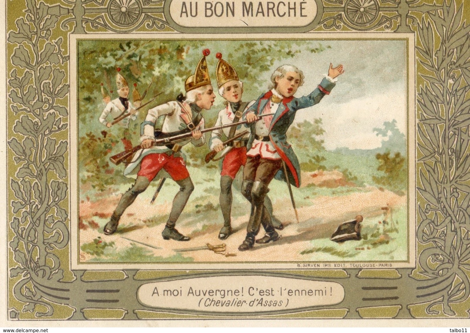 Lot De 5 Chromos - Au Bon Marché , Maison Boucicaut - Eureka, Chevalier Assas, Brennus, Daumesnil, Bataille Fontenoy - Au Bon Marché