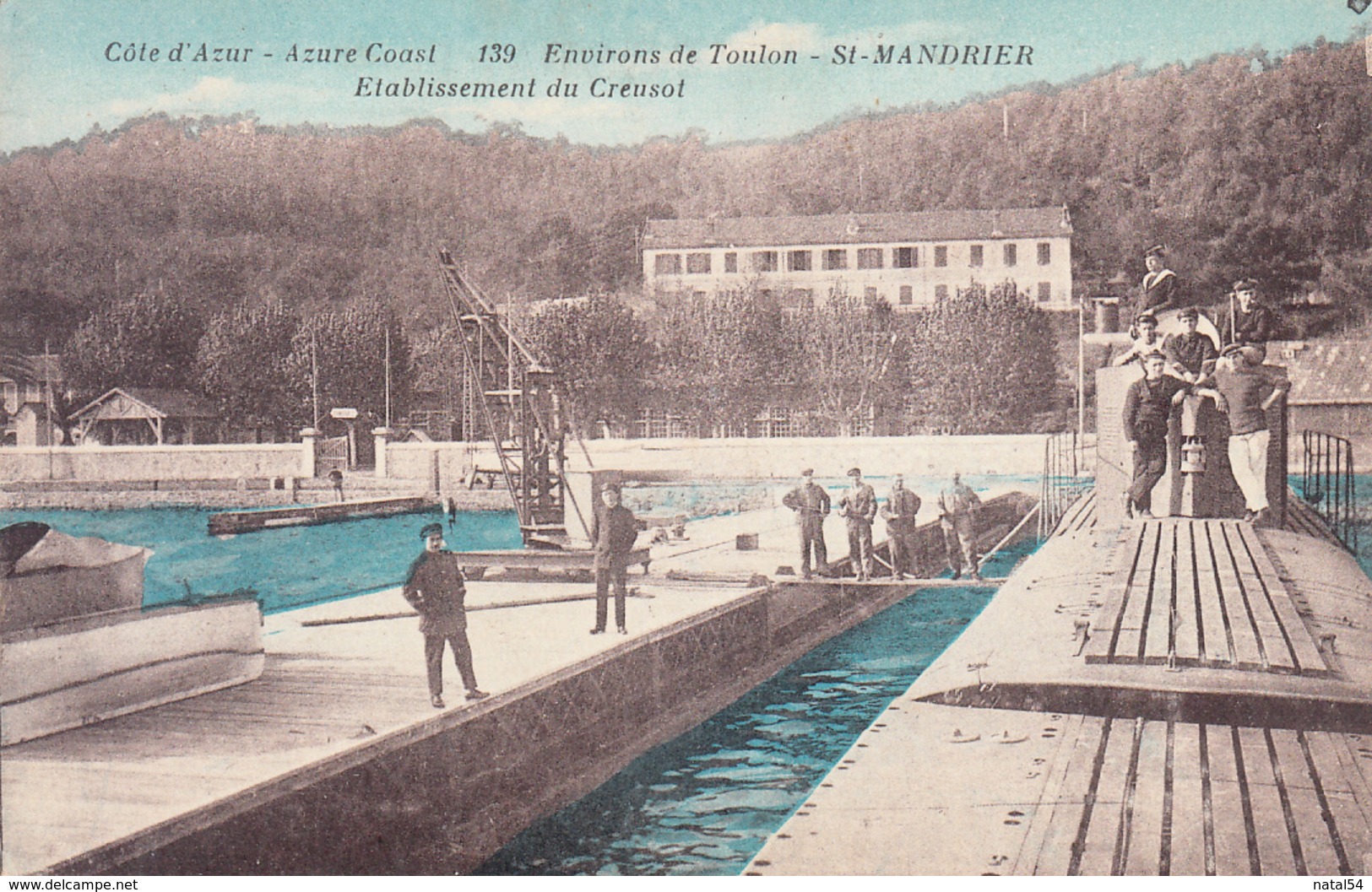 83 - Saint Mandrier : Etablissement Du Creusot - Animée - CPA Colorisée écrite - Saint-Mandrier-sur-Mer