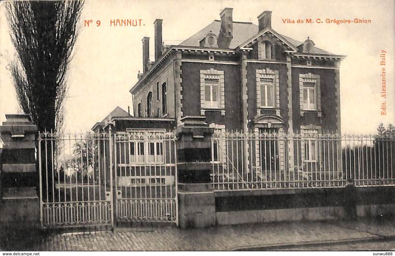 Hannut - Villa De M C Grégoire-Ghion (Edit. Alexandre Bully, Phototypie M. Marcovici) - Hannuit