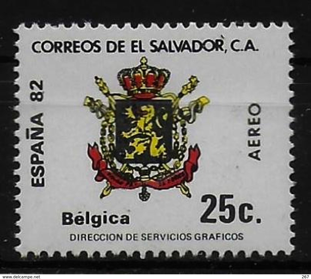 SALVADOR    PA  (  Belgique ) * *     Cup 1982     Football  Soccer Fussball   Armoiries - 1982 – Spain