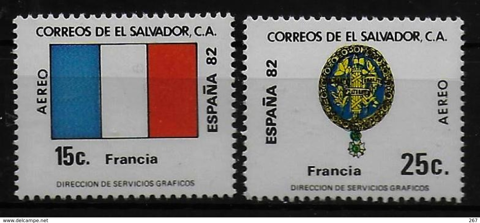 SALVADOR    PA  (  France ) * *     Cup 1982     Football  Soccer Fussball   Drapeaux  Armoiries - 1982 – Spain