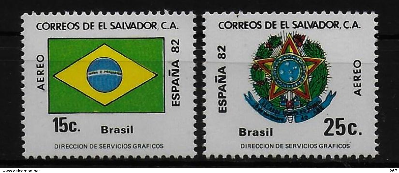 SALVADOR    PA  (  Bresil ) * *     Cup 1982     Football  Soccer Fussball   Drapeaux  Armoiries - 1982 – Espagne