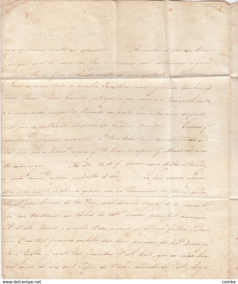 PORTUGAL. LETTER CARTA LETTRE. 24 3 1835. VISEU TO LISBOA. PERIGRINO & JOAD FERRARI TO FRANSISCO FERRARI JUNIOR  / 7133 - ...-1853 Prefilatelia