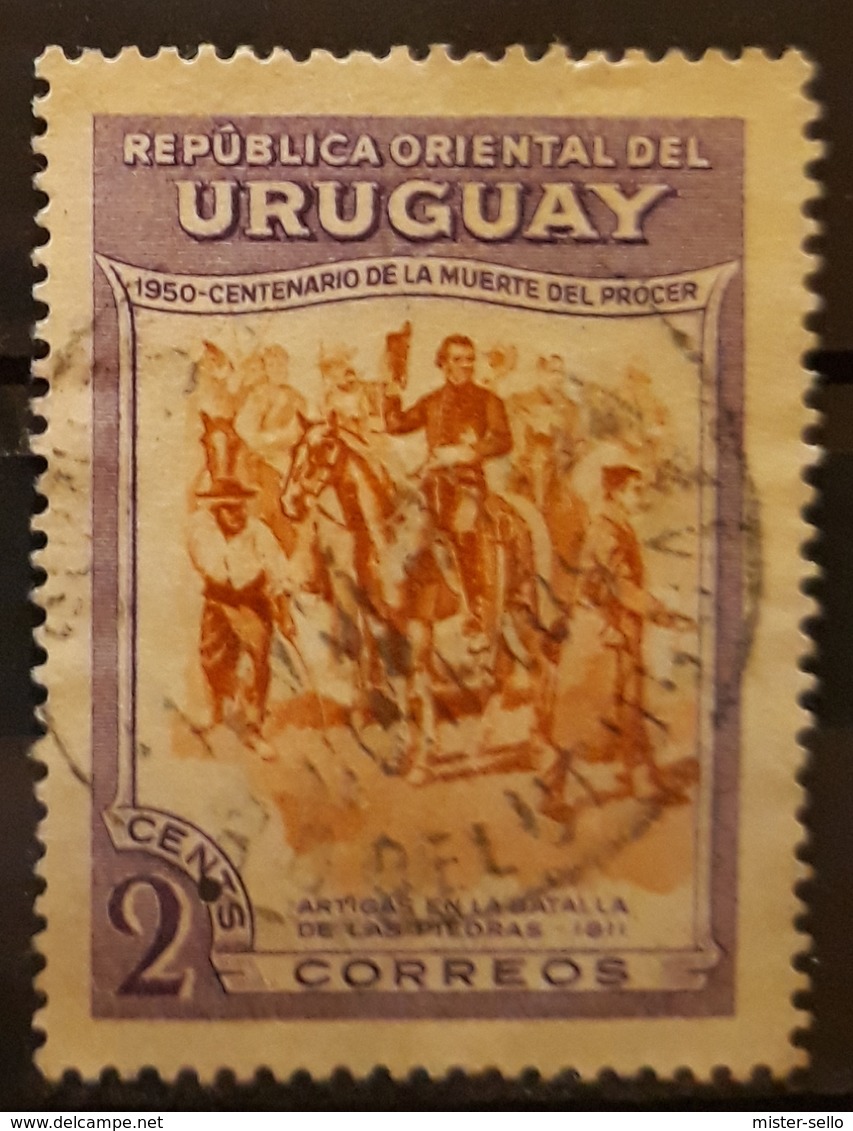 URUGUAY 1952 The 100th Anniversary Of The Death Of General Jose Artigas, 1764-1850. USADO - USED. - Uruguay