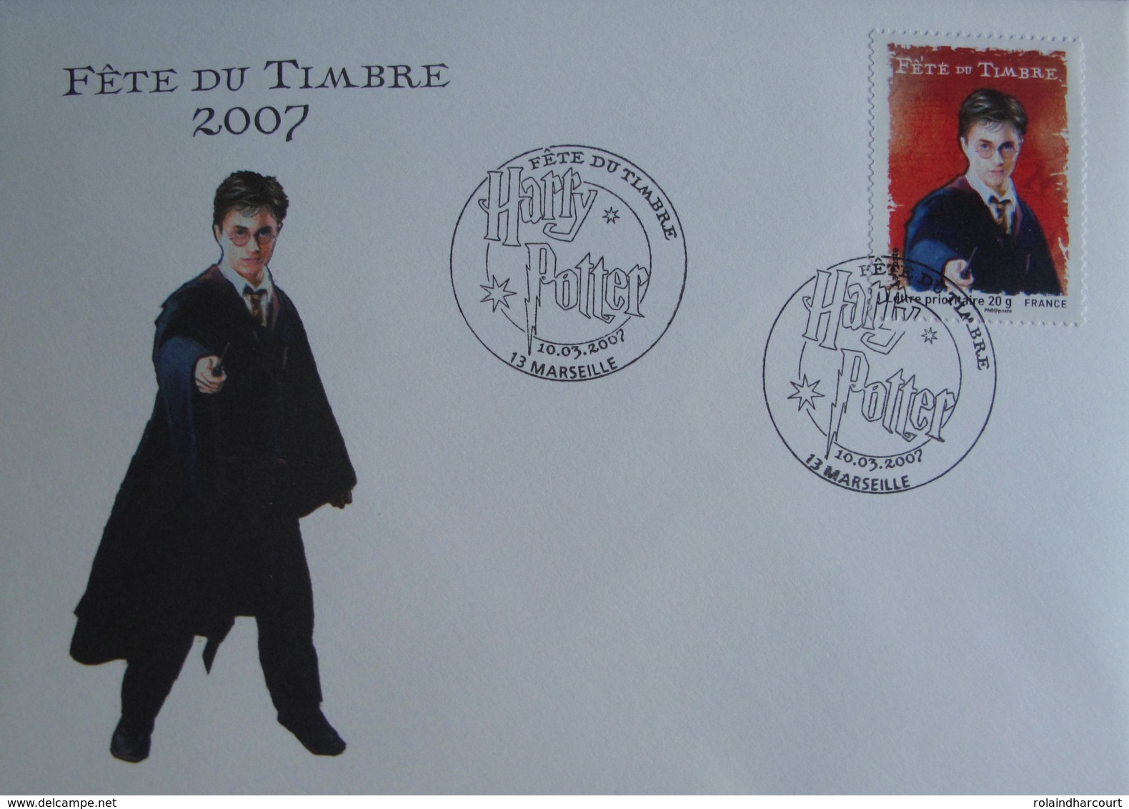 LOT A93 - 3 ✉ - CACHET HARRY POTTER - FÊTE DU TIMBRE - 10 MARS 2007 MARSEILLE - N°4024 à 4026 - Lettres & Documents