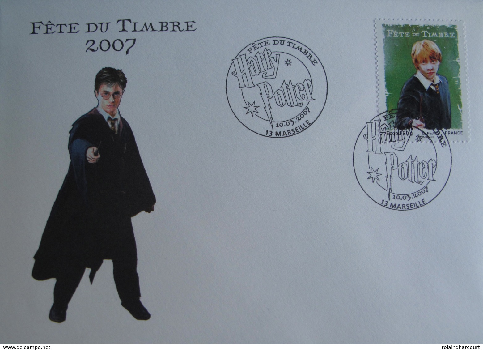 LOT A93 - 3 ✉ - CACHET HARRY POTTER - FÊTE DU TIMBRE - 10 MARS 2007 MARSEILLE - N°4024 à 4026 - Briefe U. Dokumente