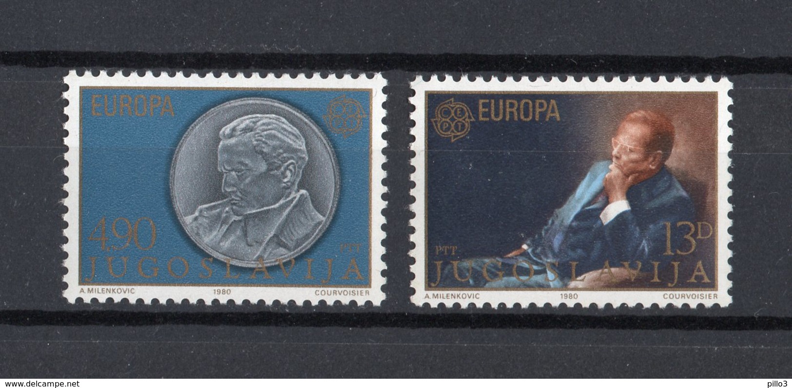 JUGOSLAVIA :   Europa-CEPT 80 - Maresciallo TITO   2 Val. MNH**  Del  28.04.1980 - 1980