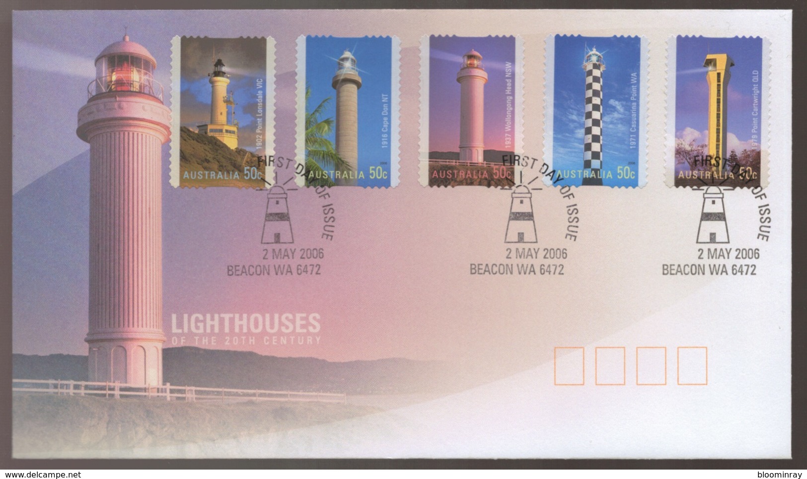 2006 Australia LIGHTHOUSES Of The 20th Century FDC - Primo Giorno D'emissione (FDC)