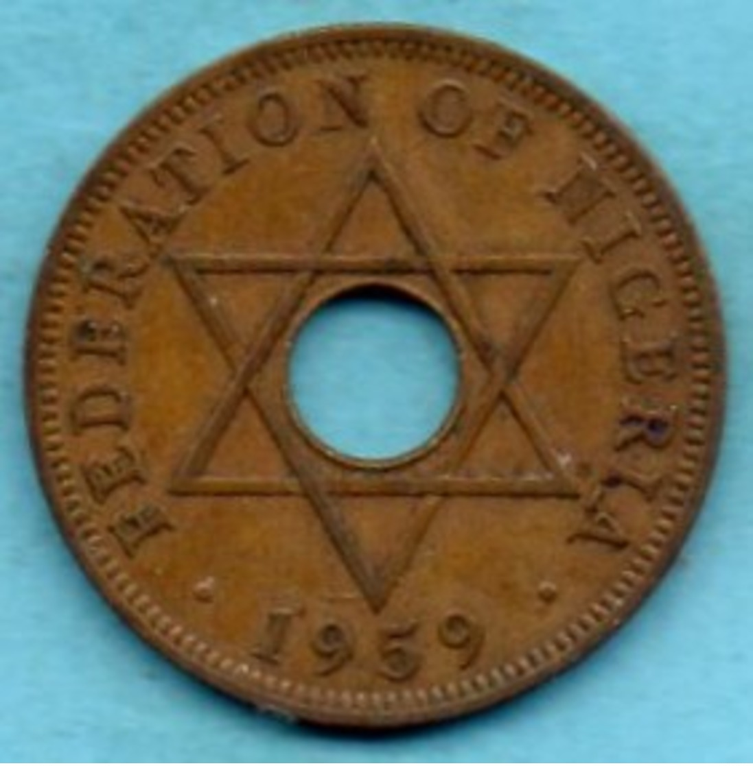 (r65)  NIGERIA  1 Penny 1959 - Nigeria