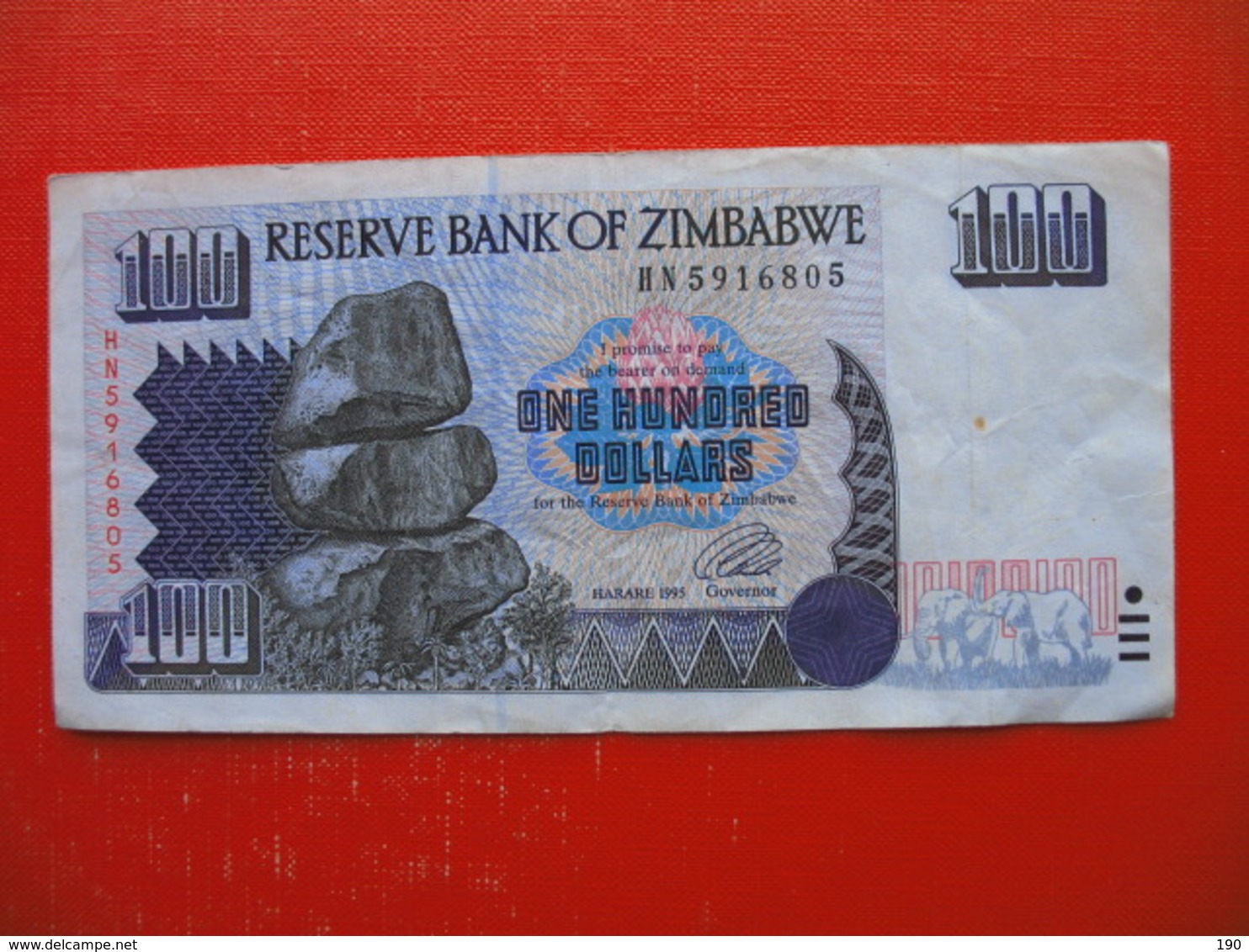 100 DOLLARS - Simbabwe