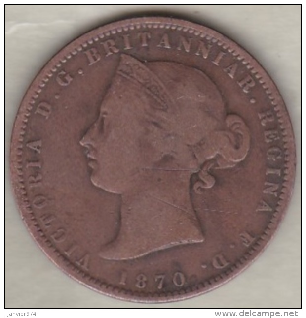 Jersey , 1/13 Shilling 1870. Victoria , Bronze , KM# KM# 5 - Jersey