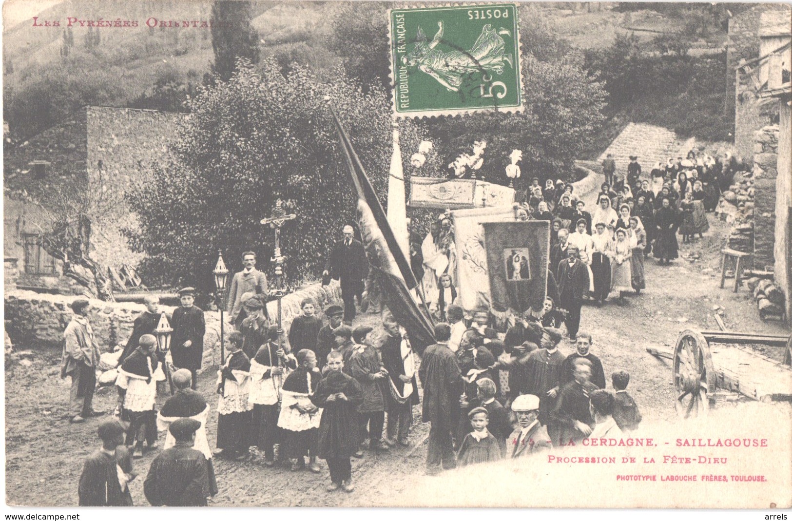 FR66 SAILLAGOUSE - Labouche 415 - Procession De La Fête Dieu - Très Animée - Belle - Altri & Non Classificati