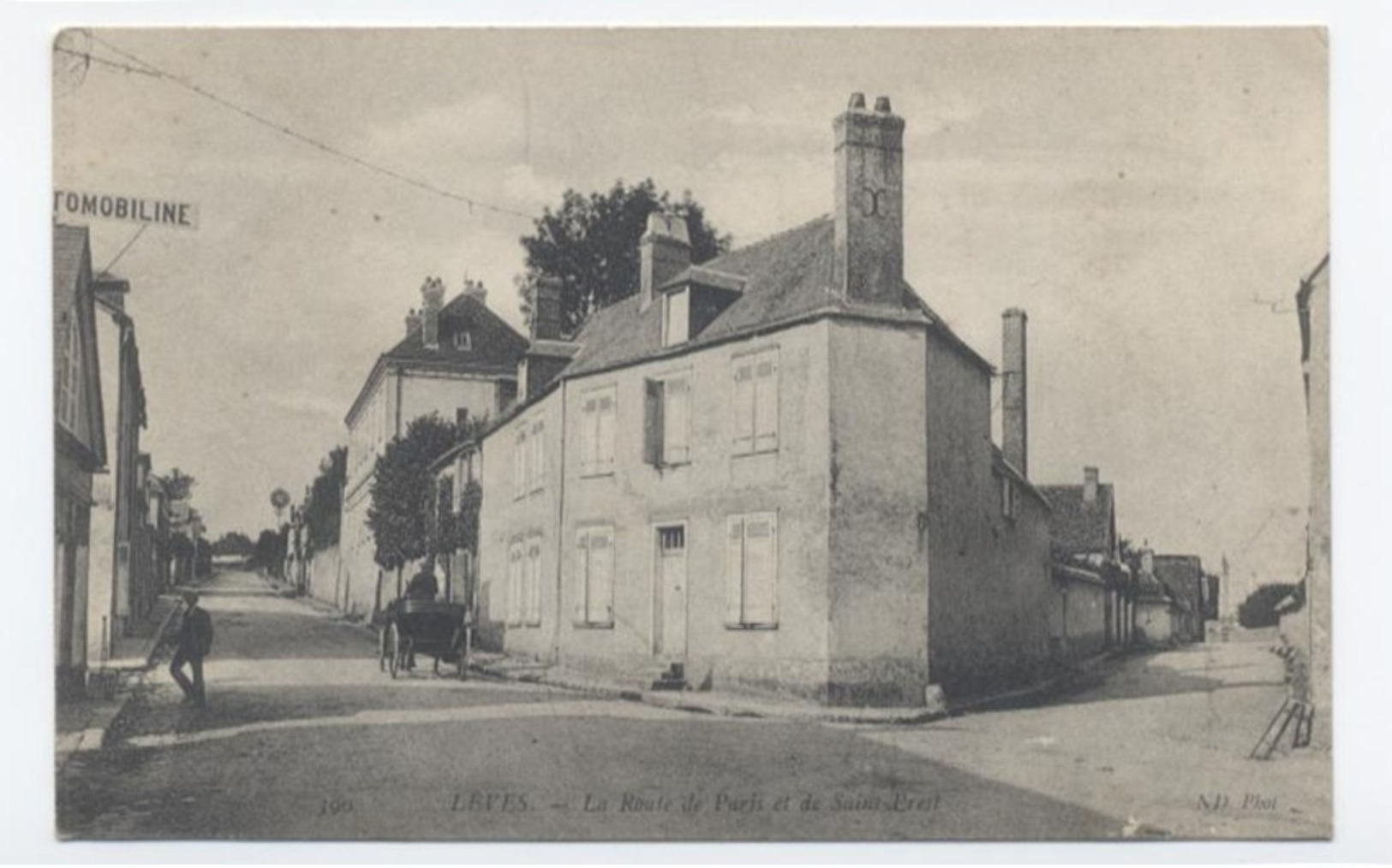 28 - LEVES--ROUTE DE PARIS -RECTO --OBLITÉRATION HEXAGONALE 1905 / VERSO-B17 - Lèves