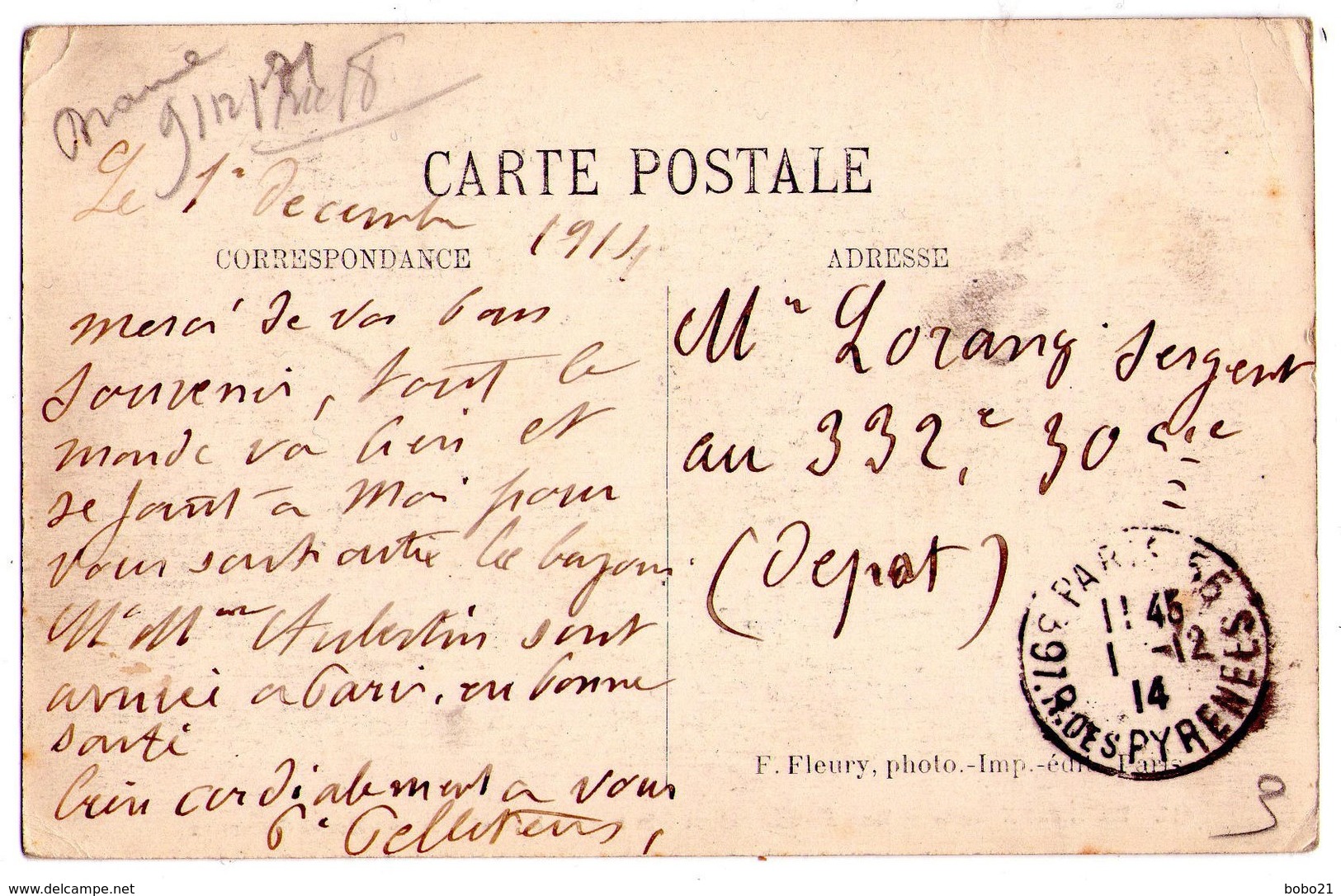 1864 - Paris ( 20e ) - Rue Ménilmontant à La Rue Sorbier Et à La Rue Henri Chevreau - F.F. - N°617 - - Arrondissement: 20