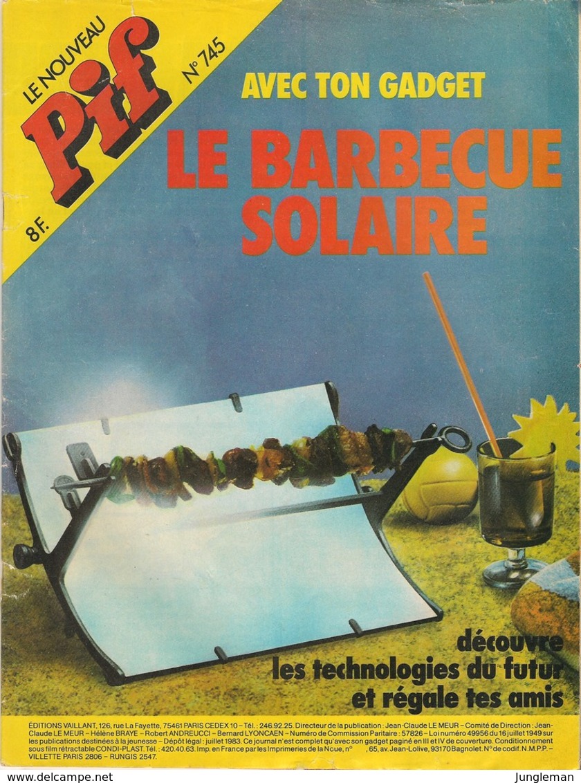 Le Nouveau Pif N° 745 De Juil 1983 - Avec Tarao, Léonard, Yvain, Hugh, Popeye, Hercule, Smith & Wesson. Revue En BE - Pif & Hercule